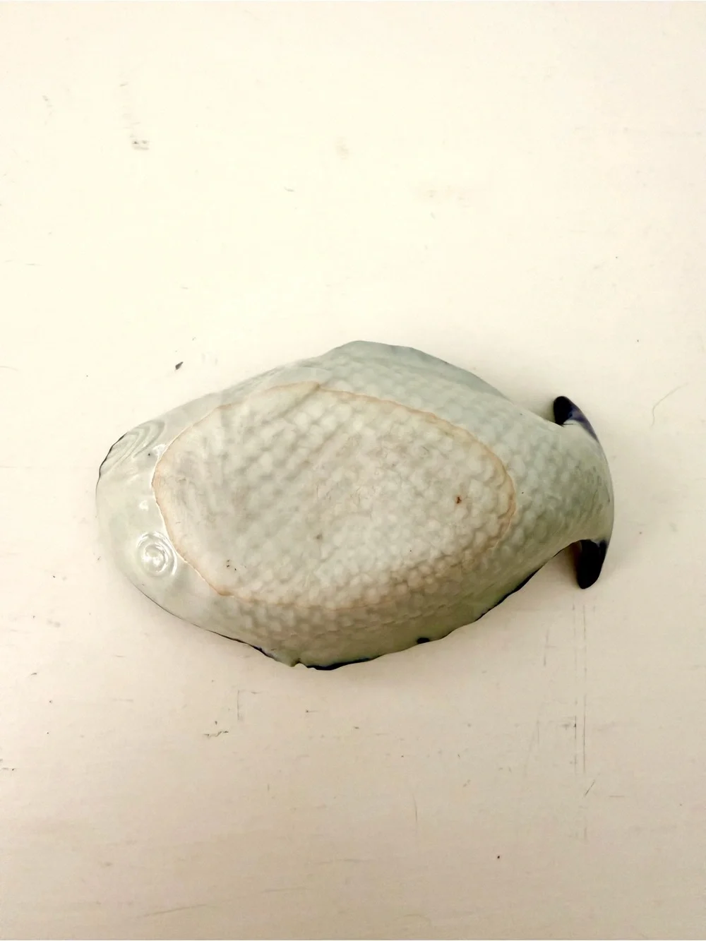 Vintage Asian Blue and White Porcelain Fish Trinket Dish